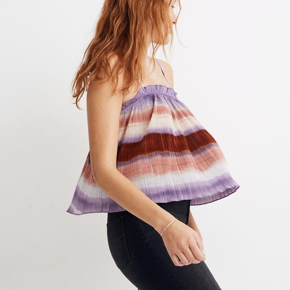 Madewell Nicole Texture and Thread Micropleat Tank